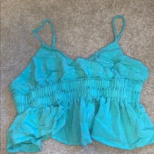 Skinny strap cropped tank top